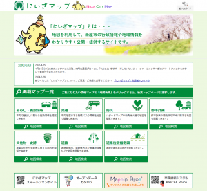にいざマップトップページの画像を表示しています。