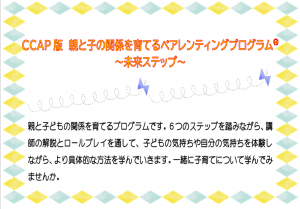 CCAP版　親と子の関係を育てるペアレンティングプログラム～未来ステップ～